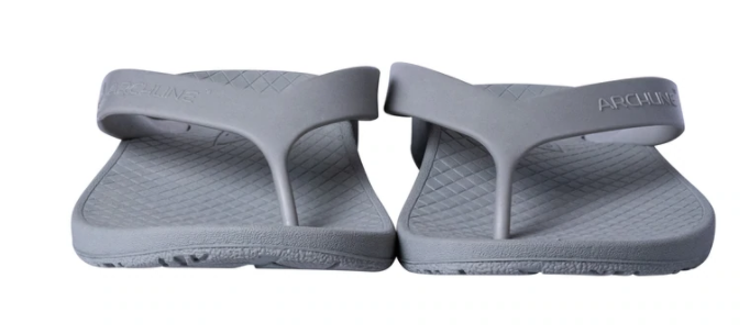 ARCHLINE Orthotic Flip Flops Thongs Arch Support Shoes Footwear - Grey - EUR 41 V563-ARCH011111-41