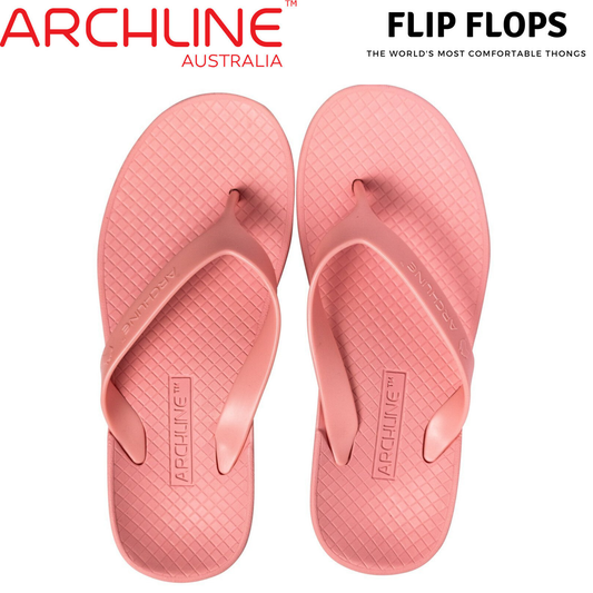 ARCHLINE Orthotic Thongs Arch Support Shoes Flip Flops - Pastel Pink - EUR 41 V563-ARCH011313-41
