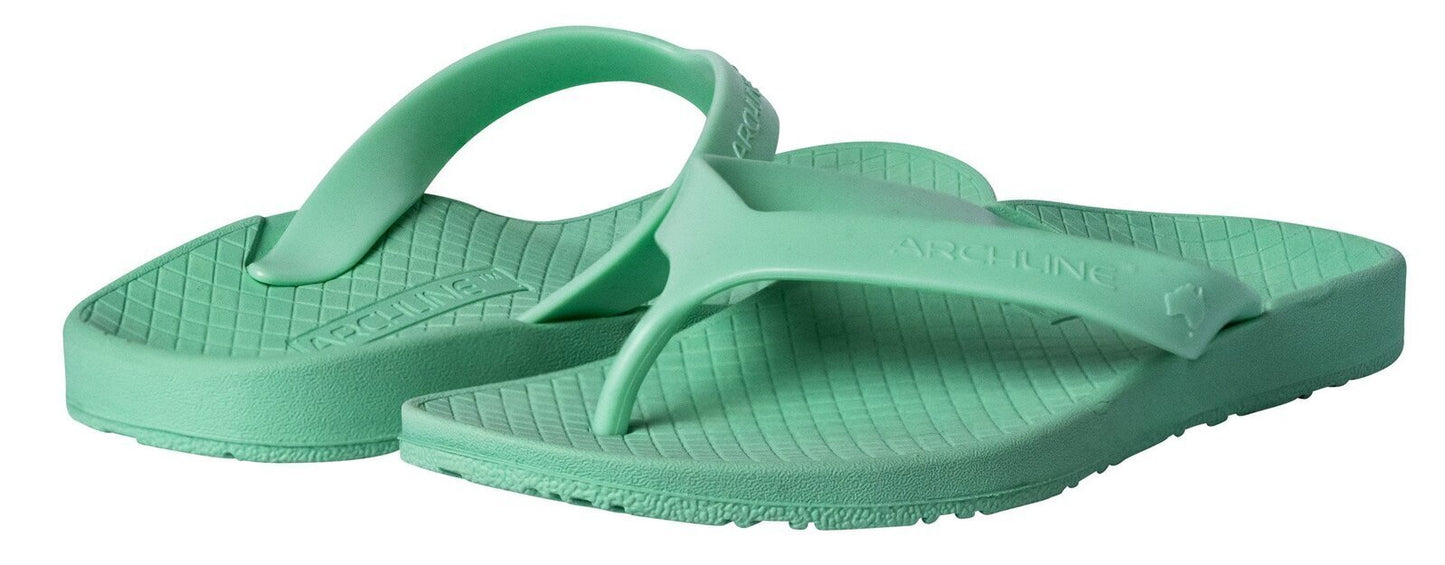 ARCHLINE Orthotic Thongs Arch Support Shoes Footwear Flip Flops - Dew Green - EUR 42 V563-ARCH011414-42