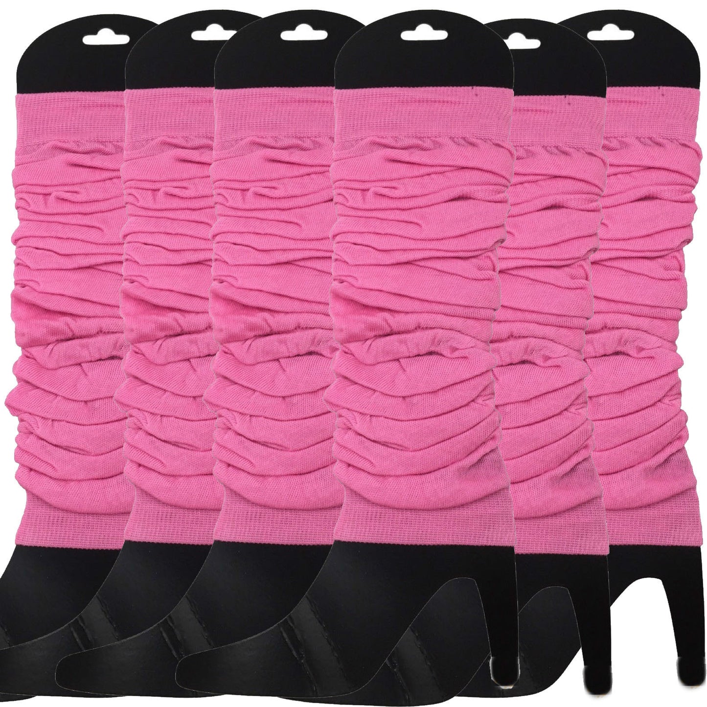 6x LEG WARMERS Knitted Womens Neon Party Knit Ankle Fluro Dance Costume 80s BULK - Light Pink V563-BR-6NNLEGWRMR-LHTPNK