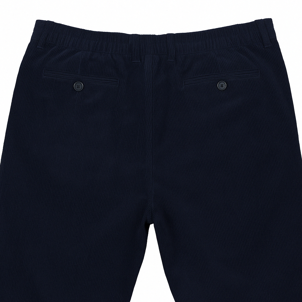 MENS CORDUROY PANTS Trousers Cords Casual STRETCH COTTON Size 32""-44"" Adjustable - Navy (49) - 87 (34"") V563-BR-MCURDOROYPANTS-49-87
