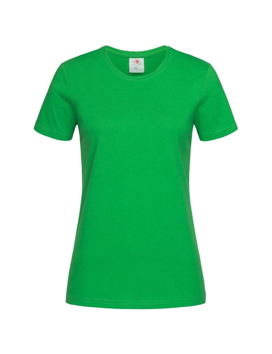 Womens Plain Ladies T SHIRT 100% COTTON Basic Tee Casual Top Size 6-24 T-Shirt - Green - 6 V563-BR-WSPSHRT-6-GREEN