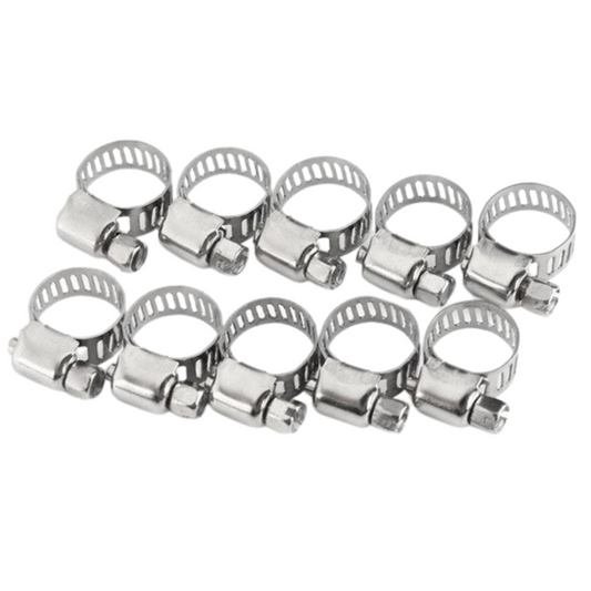 10pcs Hose Clamp Cars Motorcycle Fuel Line Jubilee Petrol Pupe Clips Garden DIY Tools V563-HC100