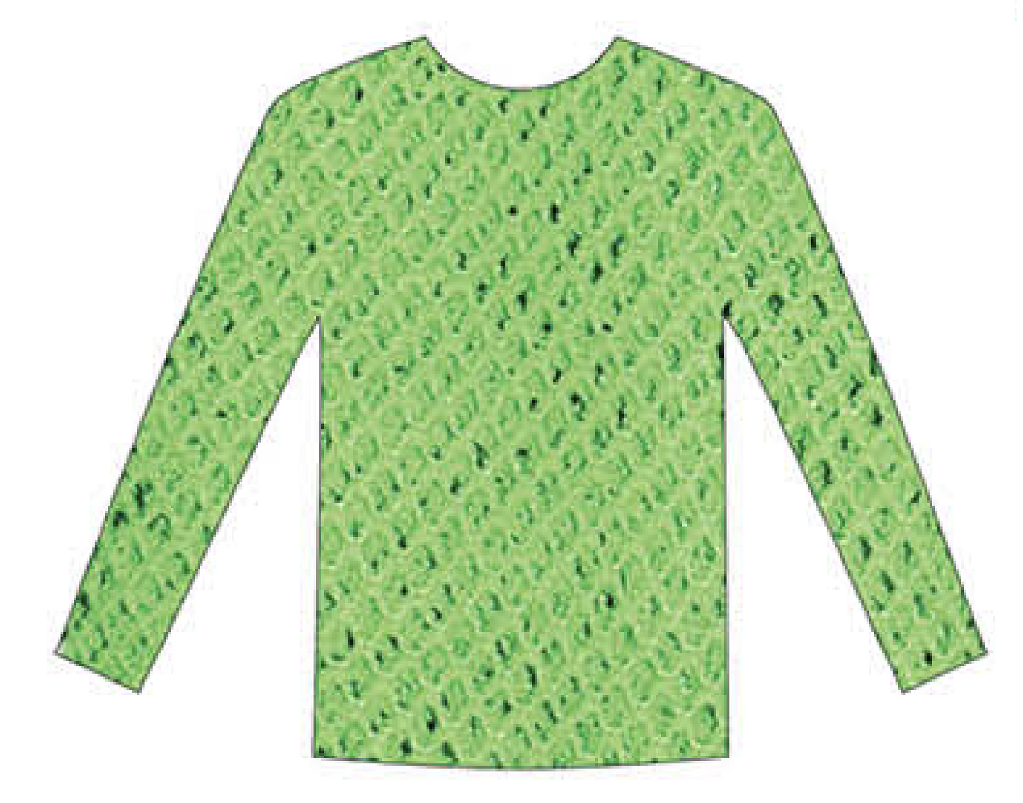 Womens Fishnet Mesh Top Long Sleeve Sheer See Through Costume - Fluro Green V563-JD-12168-FLUROGRN
