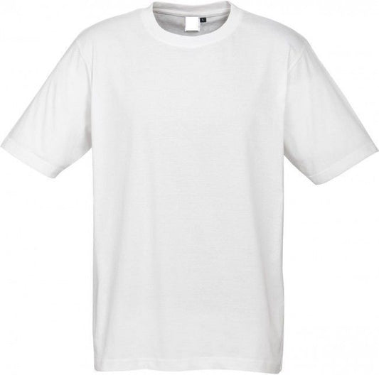 Plain T-Shirt 100% COTTON Basic Blank Tee Mens Ladies Casual BULK Adults - White - L V563-MPLAINT-WHT-L