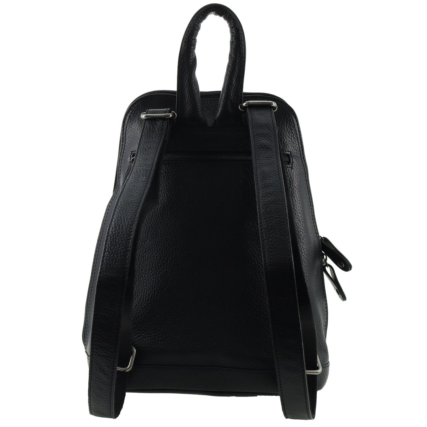 Milleni Genuine Italian Leather Soft Nappa Leather Backpack Travel Bag - Black V563-NL-10767-BLK