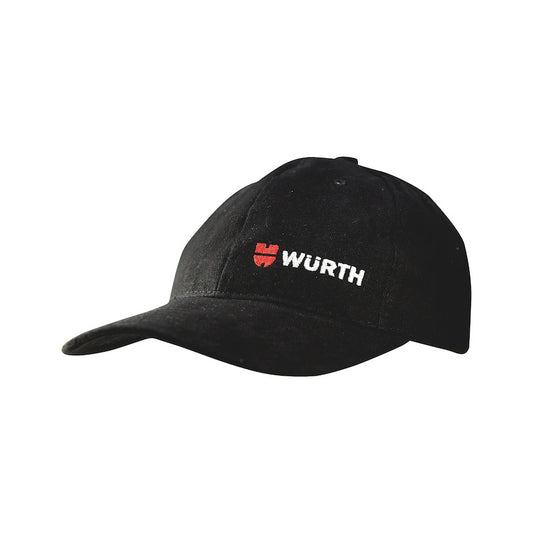Wurth Baseball Cap Hat 100% Cotton - Black V563-OWTE1150109611