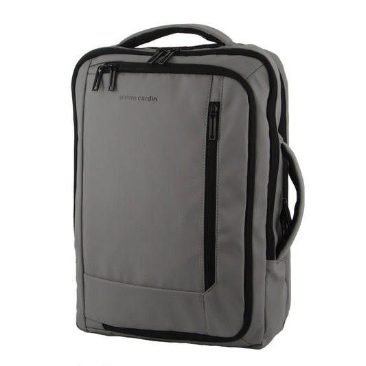 Pierre Cardin Backpack 15" Laptop Bag Briefcase Built-in USB Port Travel - Grey V563-PC3623-GREY