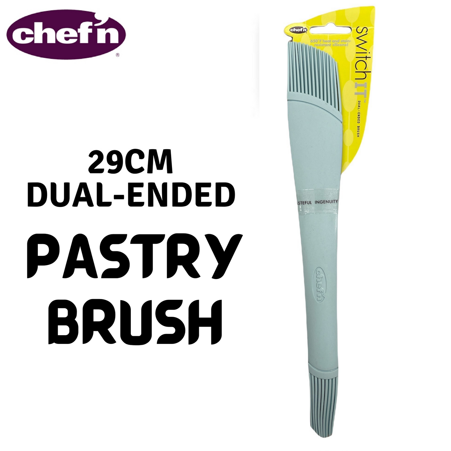Chef'n Silicone Pastry Brush Butter Dual Ended Kitchen Bakeware - Sky Blue V563-SPT-514SK-SKY