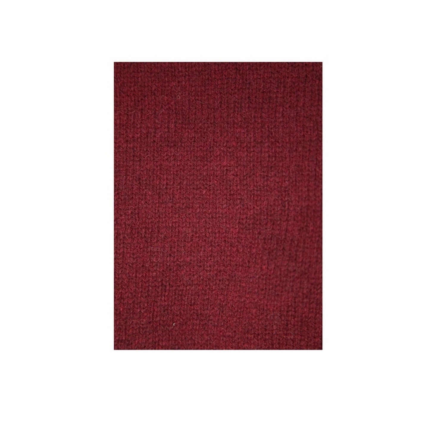 100% Shetland Ragg Wool V Neck Knit Jumper Pullover Mens Sweater Knitted - Burgundy - L V563-SW-VN-BURG97-L