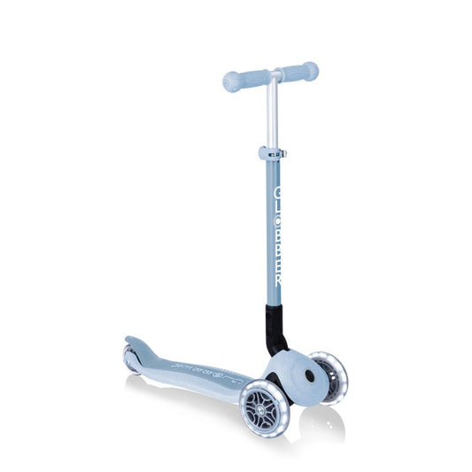 Globber ECOLOGIC PRIMO Foldable Scooter with Lights - Blueberry V572-696-501-2
