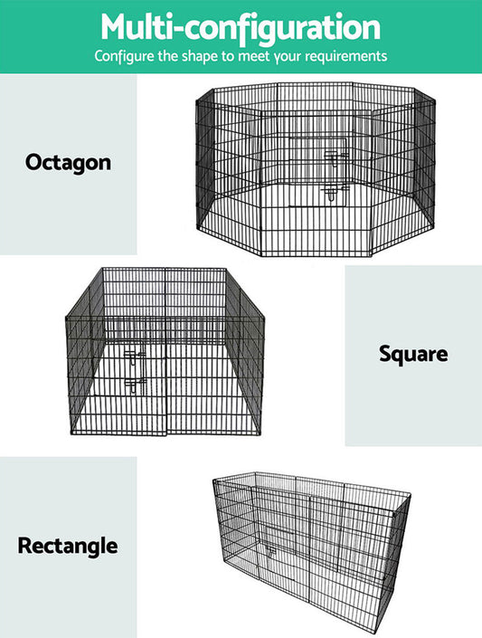 36" 8 Panel Pet Dog Playpen Puppy Exercise Cage Enclosure Fence Play Pen V610-FLATIRON-36