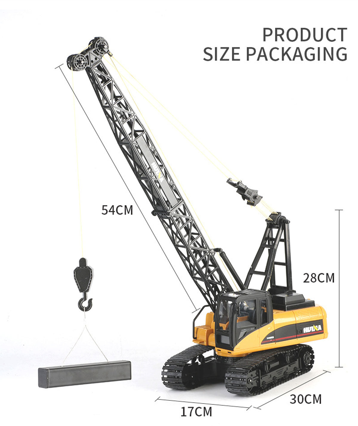 Huina RC CRANE 1:14 2.4Ghz Construction Tower Excavator Truck Toy Kids Boys Gift V610-TOY-HN-1572