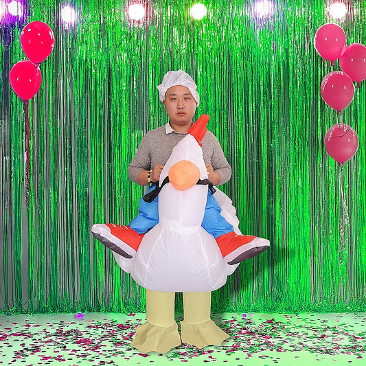 CHICKEN Fancy Dress Inflatable Suit - Fan Operated Costume V63-816903