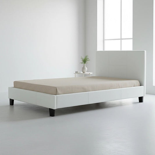 King Single PU Leather Bed Frame White V63-819213