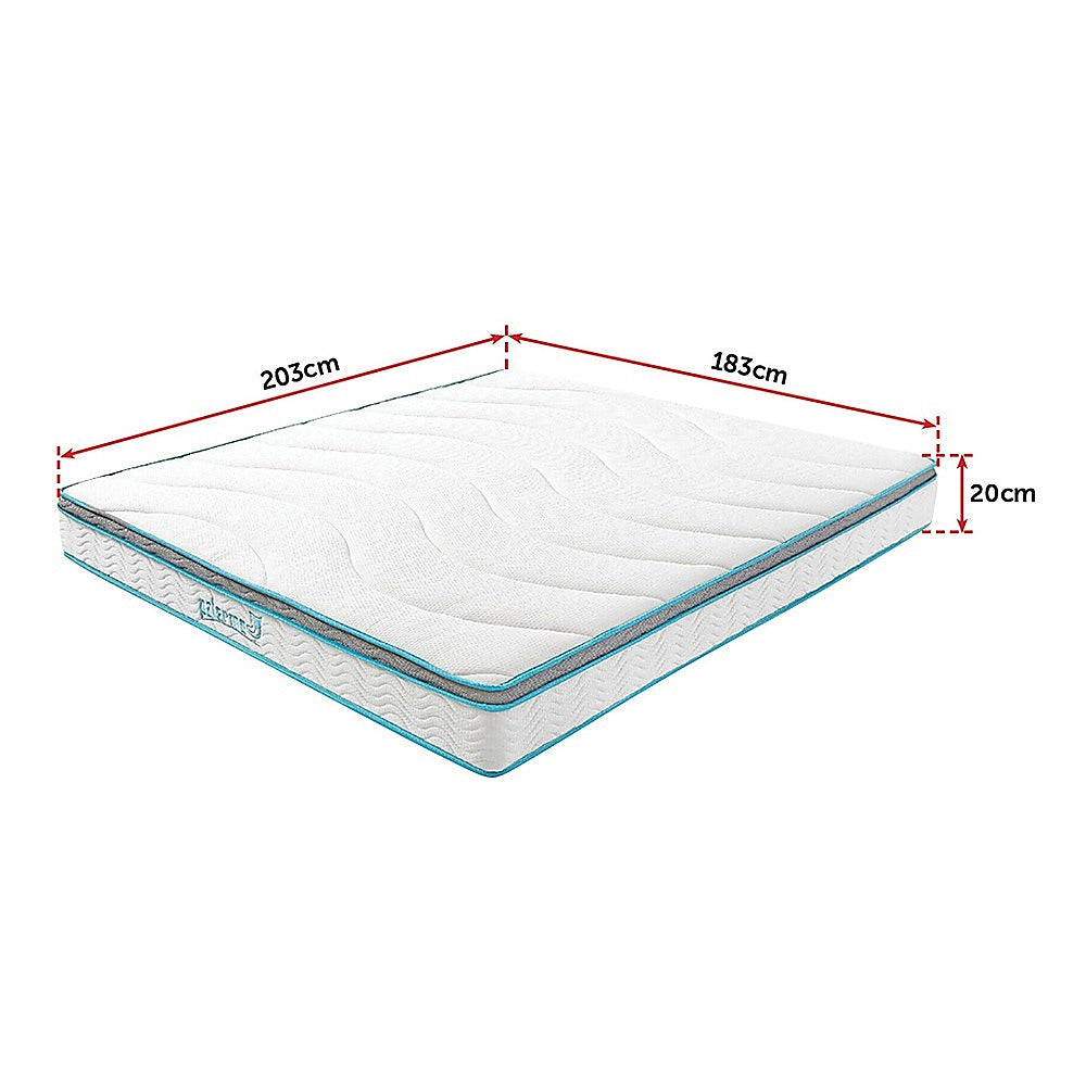 King 20cm Hybrid Mattress - Memory Foam and Innerspring Support V63-821851