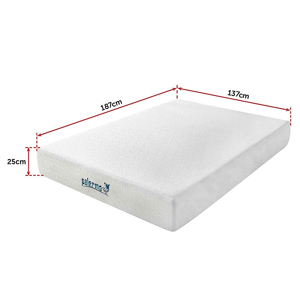 Double 25cm Gel Memory Foam Mattress - Dual-Layered Comfort with CertiPUR-US Certified Foam V63-821881