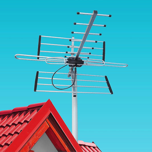 Digital TV Outdoor Antenna Aerial UHF VHF FM Signal Booster HD V63-824691