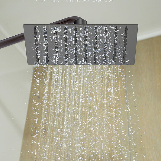 200mm Shower Head Square 304SS Electroplated Matte Black Finish V63-826371