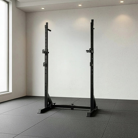 Commercial Squat Rack Adjustable Pair Fitness Exercise Weight Lifting Gym Barbell Stand V63-826911