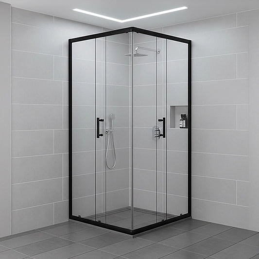 900 x 900mm Sliding Door Nano Safety Glass Shower Screen By Della Francesca V63-829471