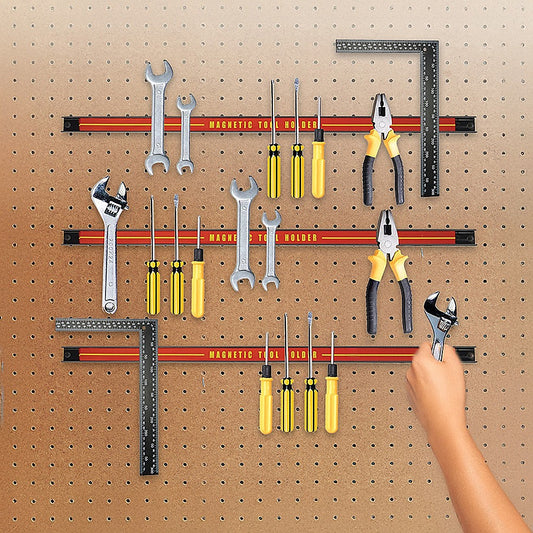 3 x 61cm Magnetic Wall Mounted Tool Holder Storage Organiser Garage Workshop V63-831781