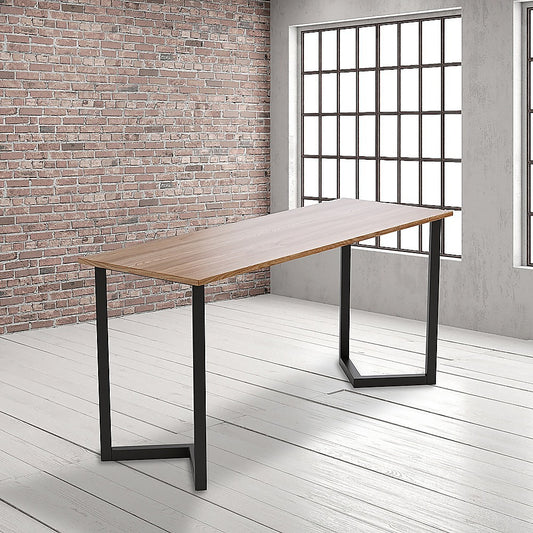 V Shaped Table Bench Desk Legs Retro Industrial Design Fully Welded - Black V63-835151
