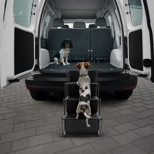 Folding Dog Car Boot Steps Ladder Lightweight Strong Pet Stairs V63-835751