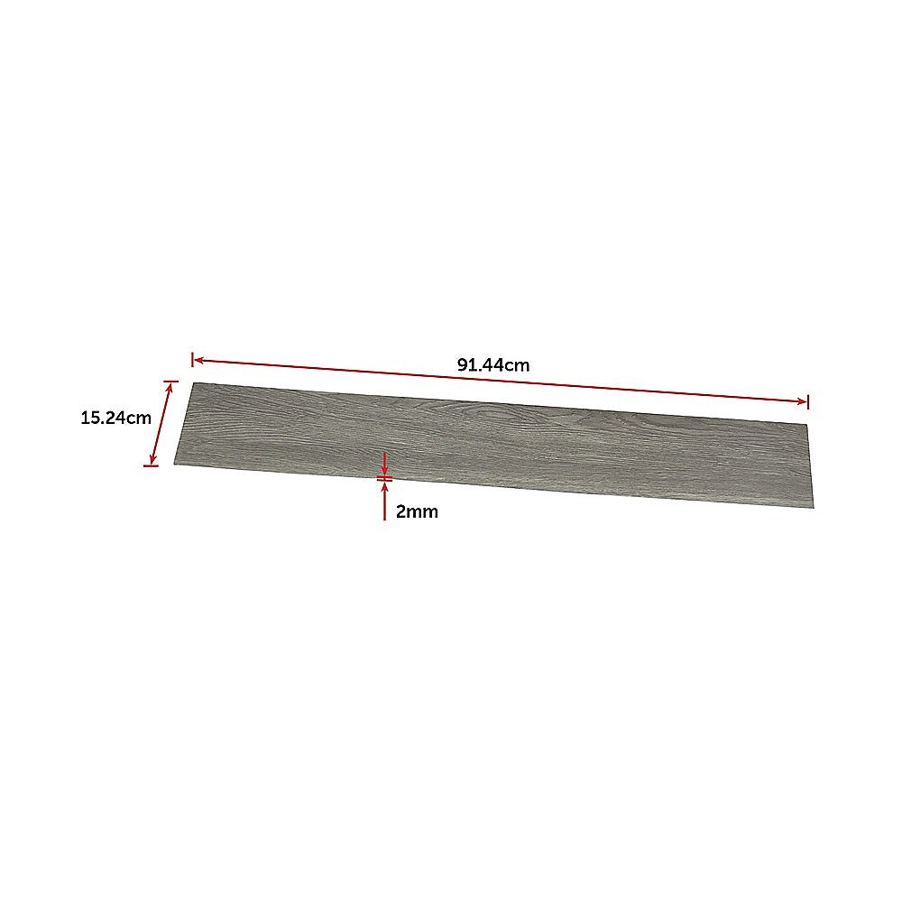 Vinyl Floor Tiles Self Adhesive Flooring Wood Grain Ash Look 16 Pack 2.3SQM