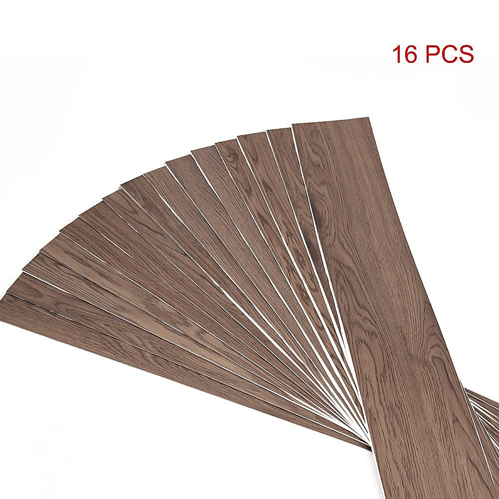 Vinyl Floor Tiles Self Adhesive Flooring Sapele Look 16 Pack 2.3SQM