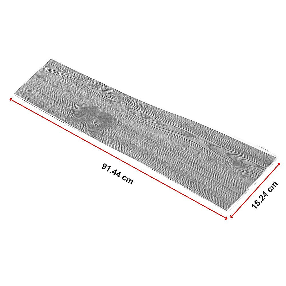 Vinyl Floor Tiles Self Adhesive Flooring Premium Grey Oak Wood 16 Pack 2.3SQM