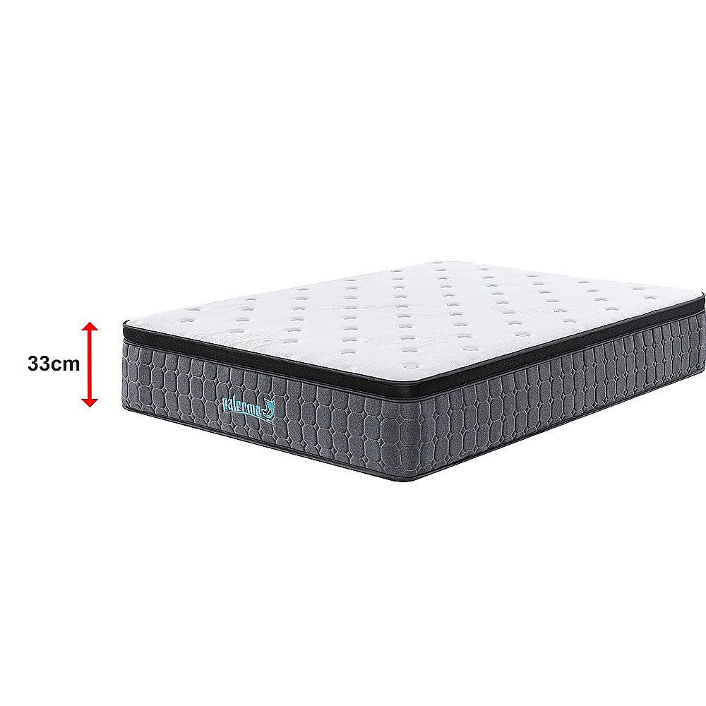 Double Euro Top Pocket Spring Mattress - Motion Isolation Comfort with CertiPUR-US Certified Foam Layers V63-930281