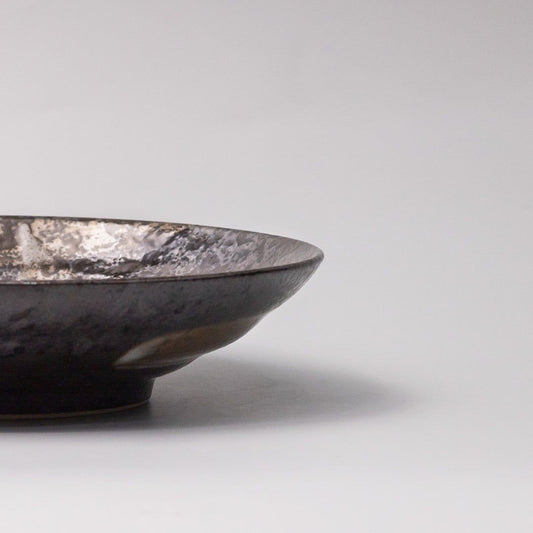 Pasta Bowl Flat 23cm Bronze Brushstroke Glaze V637-C0028
