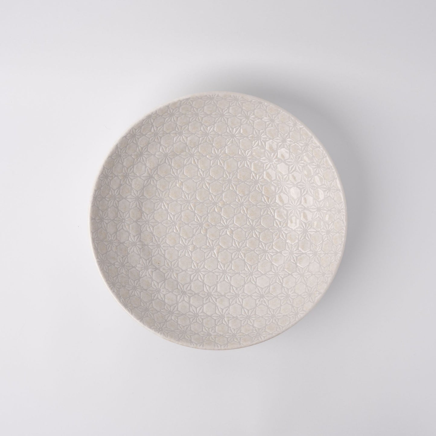Pasta Bowl Flat 23cm White Star Glaze V637-C1159