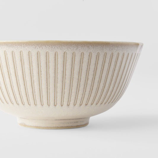 Bowl 16cm Ridged Alabaster Glaze V637-C2260