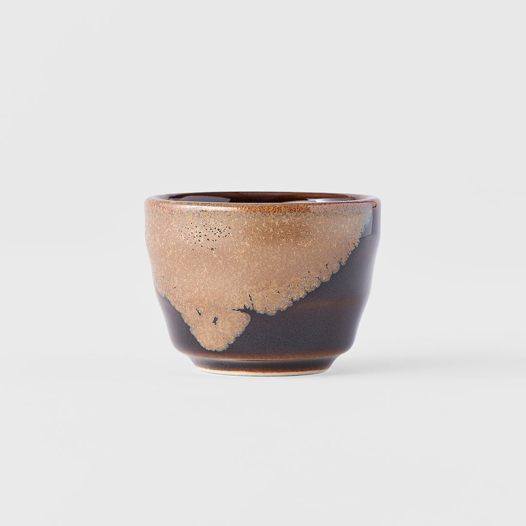 Sake Cup 30ml Brown Black Glaze V637-C2610
