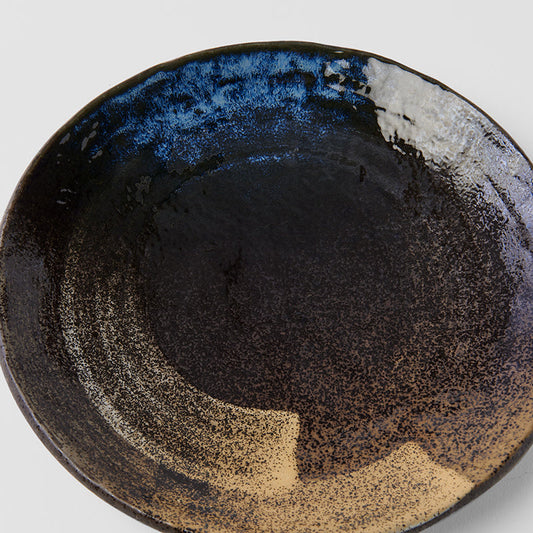 Dinner Plate 24cm Gold Brushstroke Glaze V637-C2901