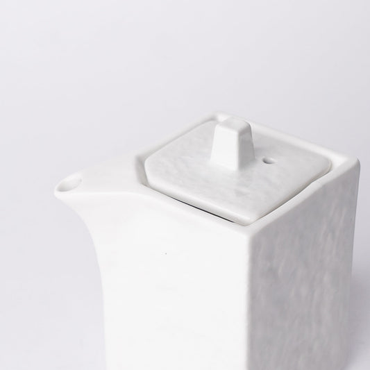 Soy Pot Squared 150ml Textured White Glaze V637-C3158