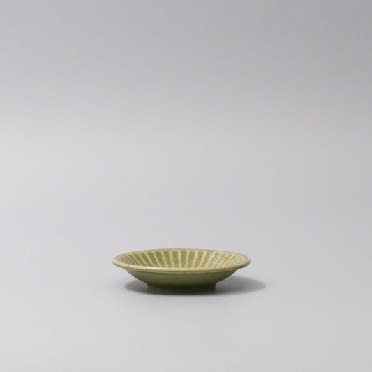 Sauce Dish 9.5cm Sunburst Green Glaze V637-C3641