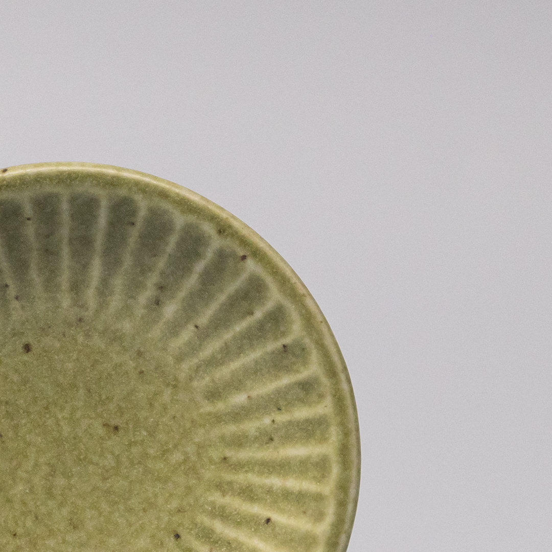 Sauce Dish 9.5cm Sunburst Green Glaze V637-C3641
