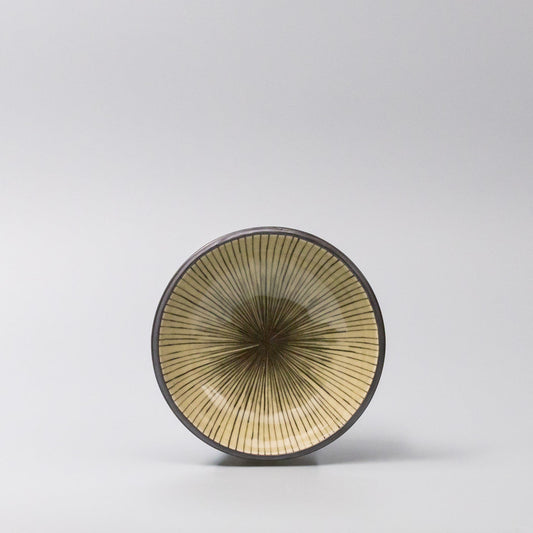 Bowl 13cm Green Converging Line Glaze V637-C3735
