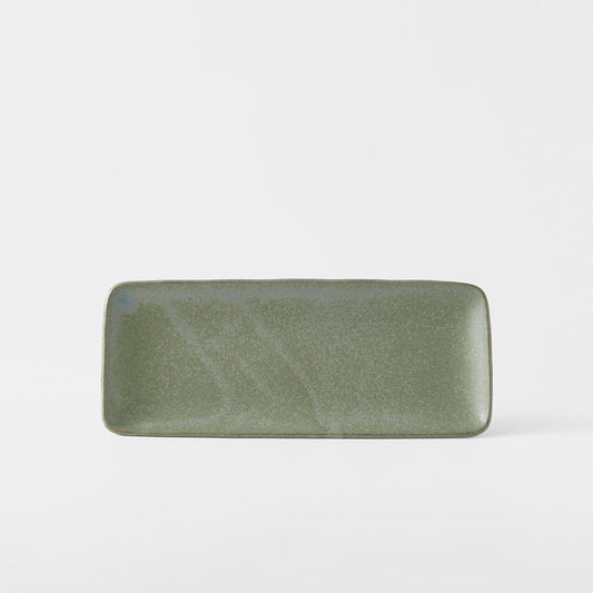 Plate Rectangular 29cm Green Fade Glaze V637-C4048