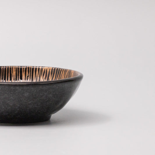 Tapas Bowl 13cm Bronze Converging Line Glaze V637-C5467