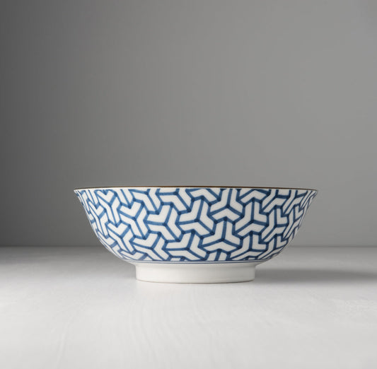 Bowl 19cm Indigo Ikat Herringbone Design V637-C6425D