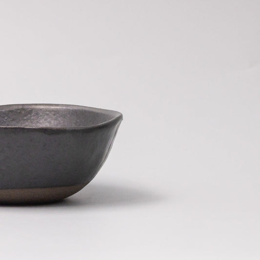 Lopsided Bowl 11.5cm Black Glaze V637-C7484
