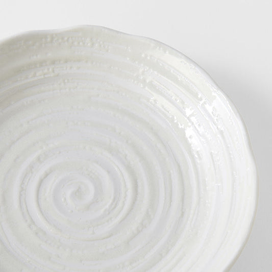 Pasta Bowl 22cm White Spiral Glaze V637-C8173