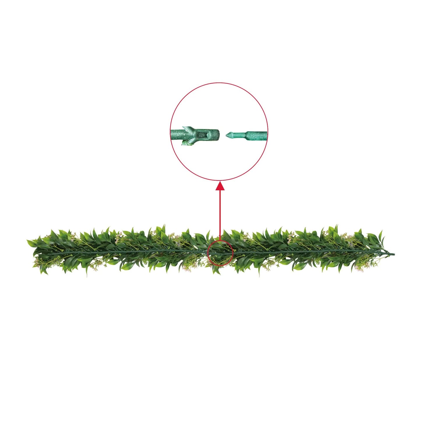 Artificial Extendable Hanging Flowering Star Jasmine Garland UV Resistant 55cm V637-DP22579