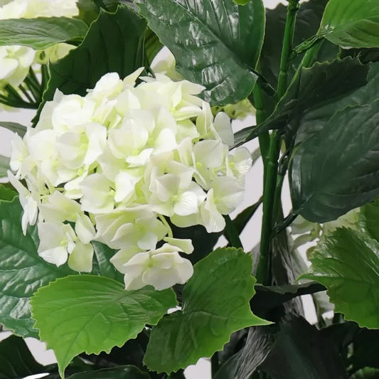 Premium Artificial Flowering White Hydrangea Tree 90cm UV Resistant V637-DP29657
