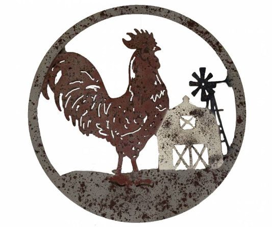 Rooster Metal Wall Art 72cm V637-E142333