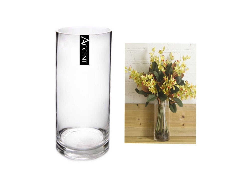 bulk 6 Glass Cylinder Vase Flower 50cm V637-GVA30290